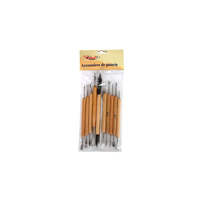 Set of 11 cleaning tools for pottery