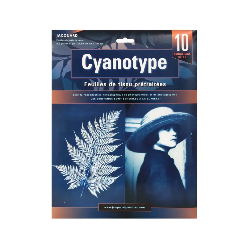 10-Pack Cyanotype Pretreated Fabric Sheets - French