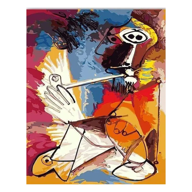 Abstract Man With Pipe