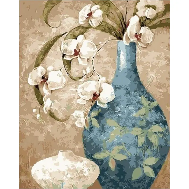 Ancient Bottle and Flowers