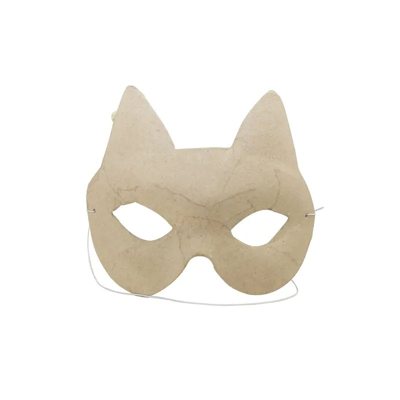 Childrens Paper Mache Mask - Cat