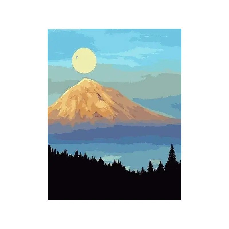 Mountain and Full Moon