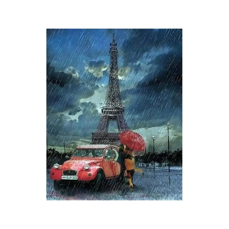 Rain and Romanticism Eiffel Tower