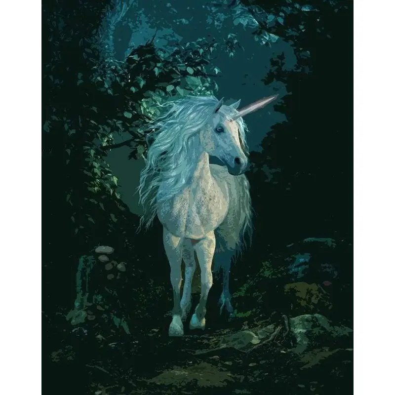White Unicorn by Night