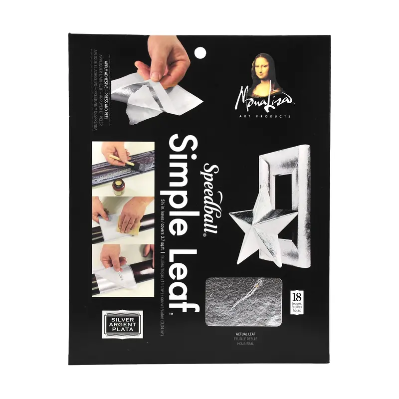 18-Pack Mona Lisa Simple Leaf - Silver Imitation
