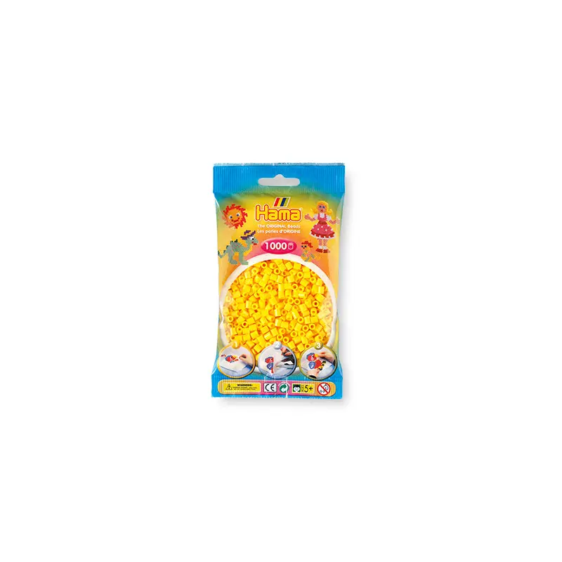1,000-Pack Hama Midi Beads - Yellow