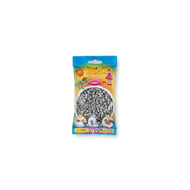 Bag of 1000 Hama Midi Beads  Grey