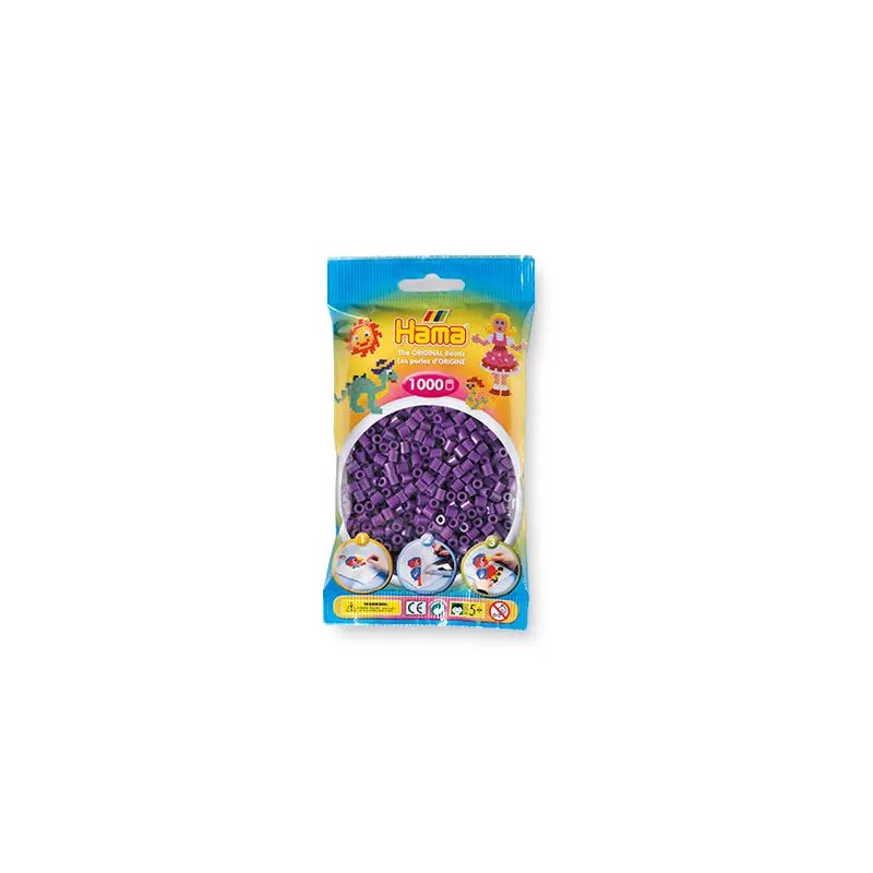Bag of 1000 Hama Midi Beads  Purple