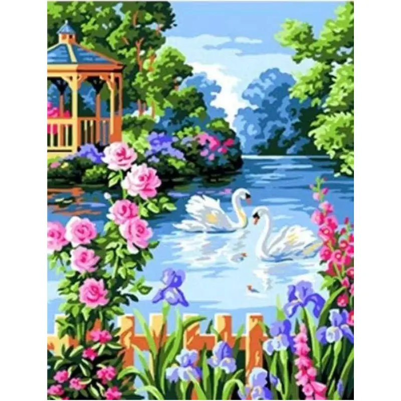 Swan Lake on a Sunny Day
