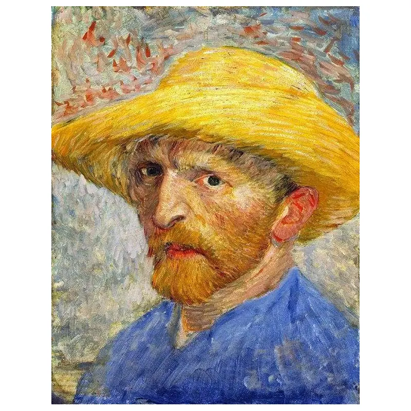 Van Gogh Self-Portrait with Straw Hat
