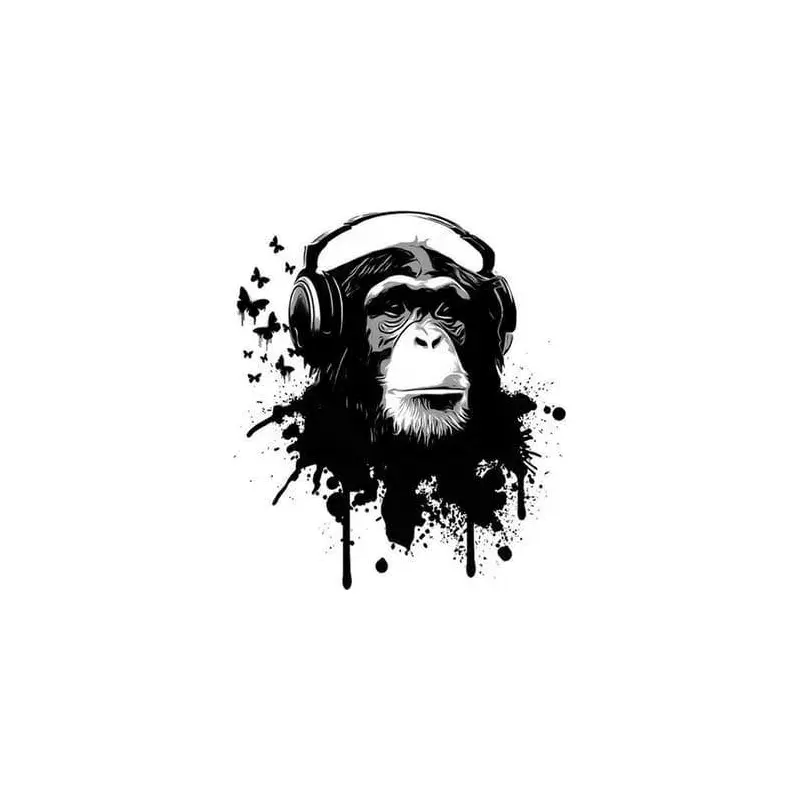 Gorilla With Headphones
