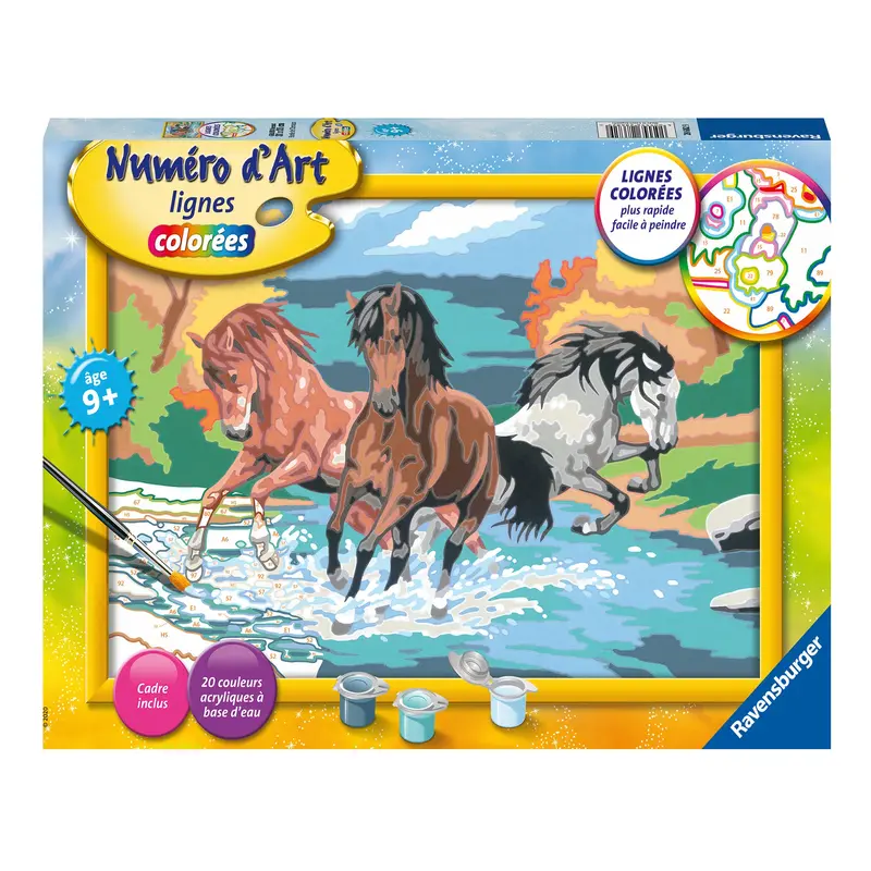 Large Paint By Numbers - "Horde of Horses"