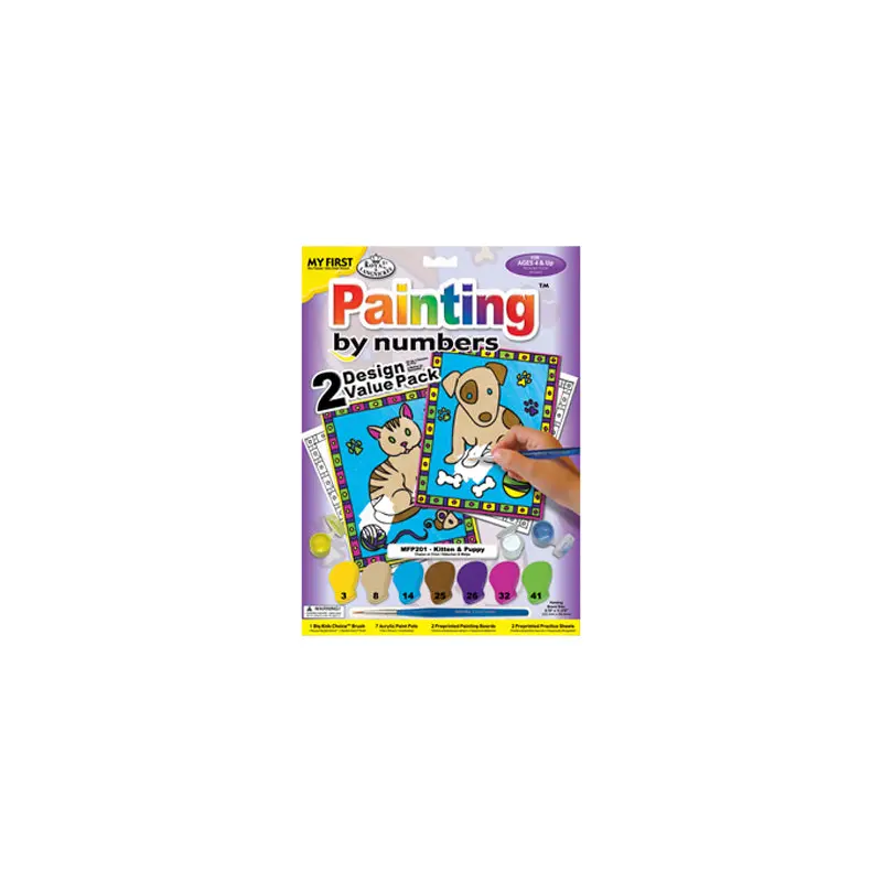 My first Kitten and Puppy 2 pack paint by Numbers kit