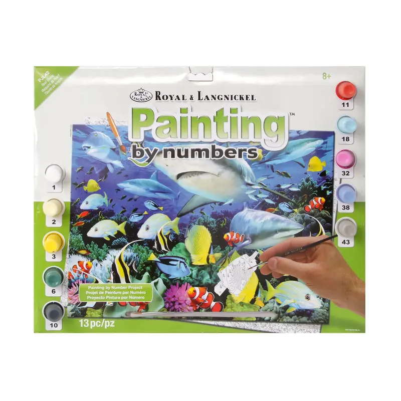 Painting by Numbers  Reef Sharks