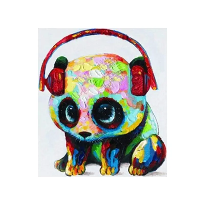 Panda using Headphones