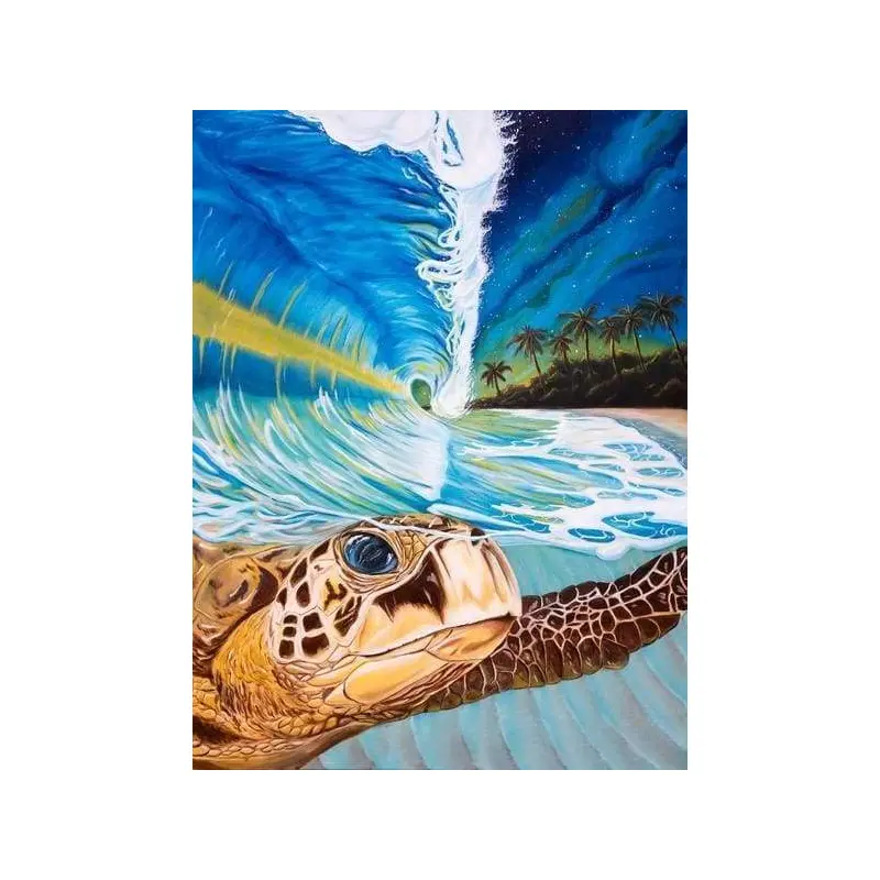 Turtle in the Waves