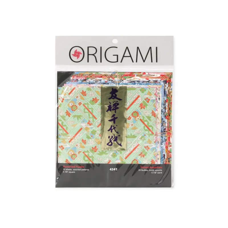 Authentic Origami Paper  Yuzen, 12 Assorted Sheets