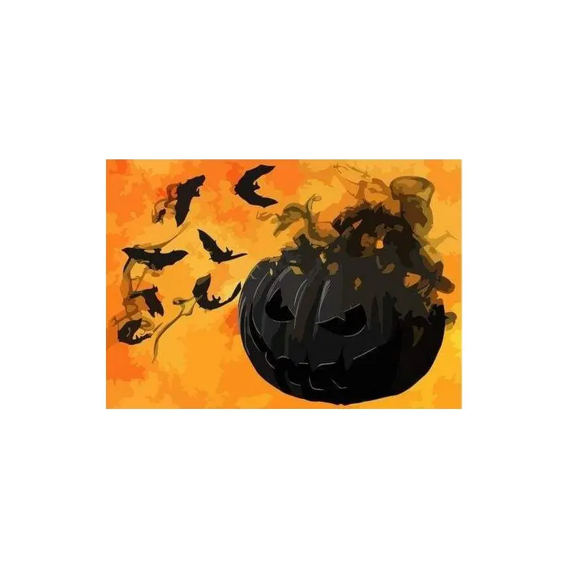 Black pumpkin and Bats