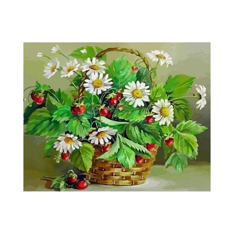 Daisies and small cherries