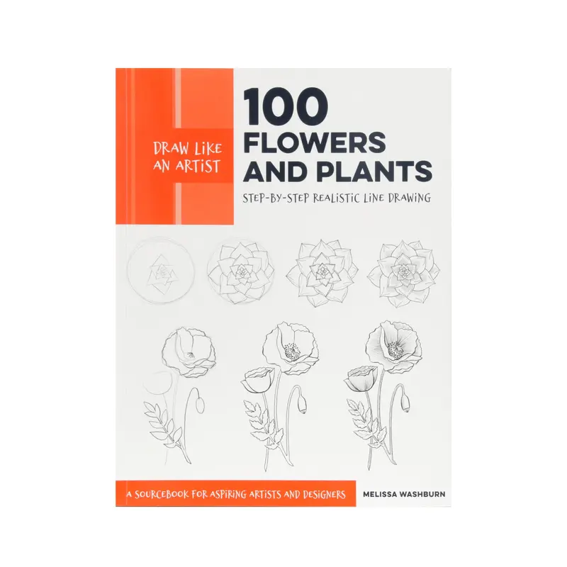 Draw like an artist  100 flowers and plants  English
