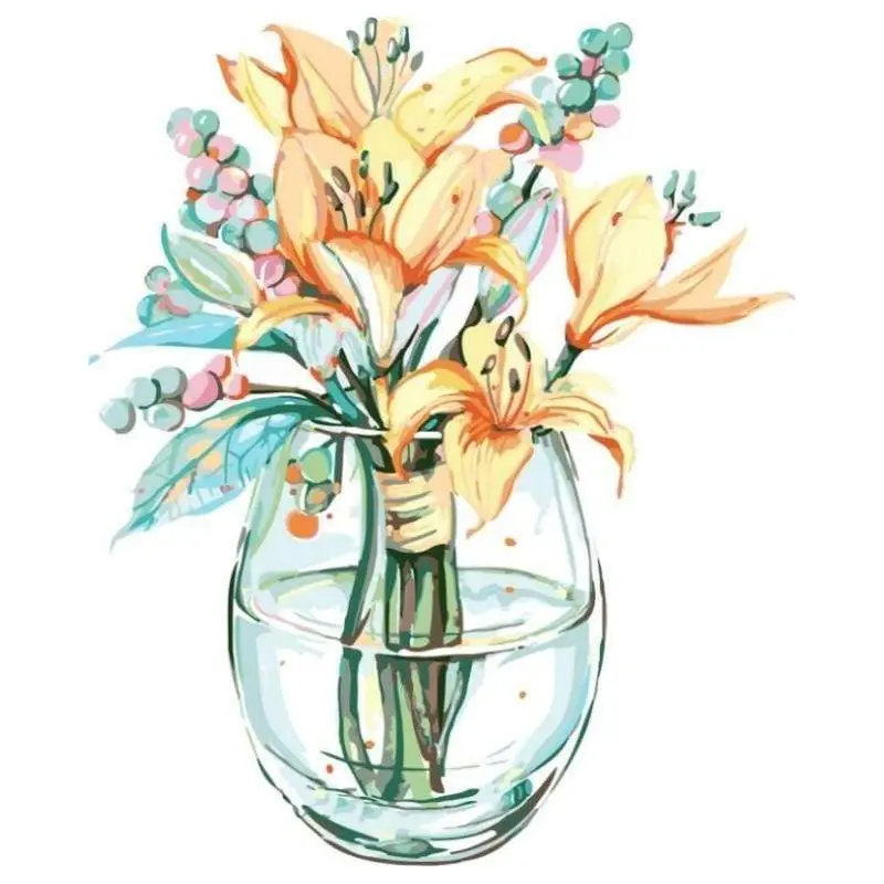 Lilies in Bottle