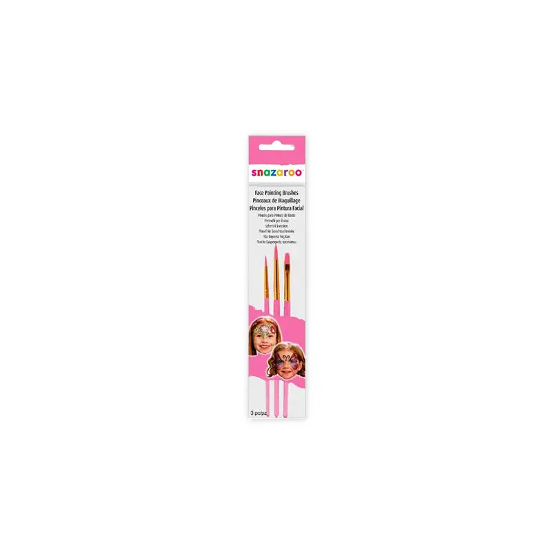 Set of 3 Make-up Brushes  Pink