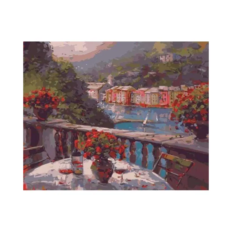 Glass of wine and Terrasse View