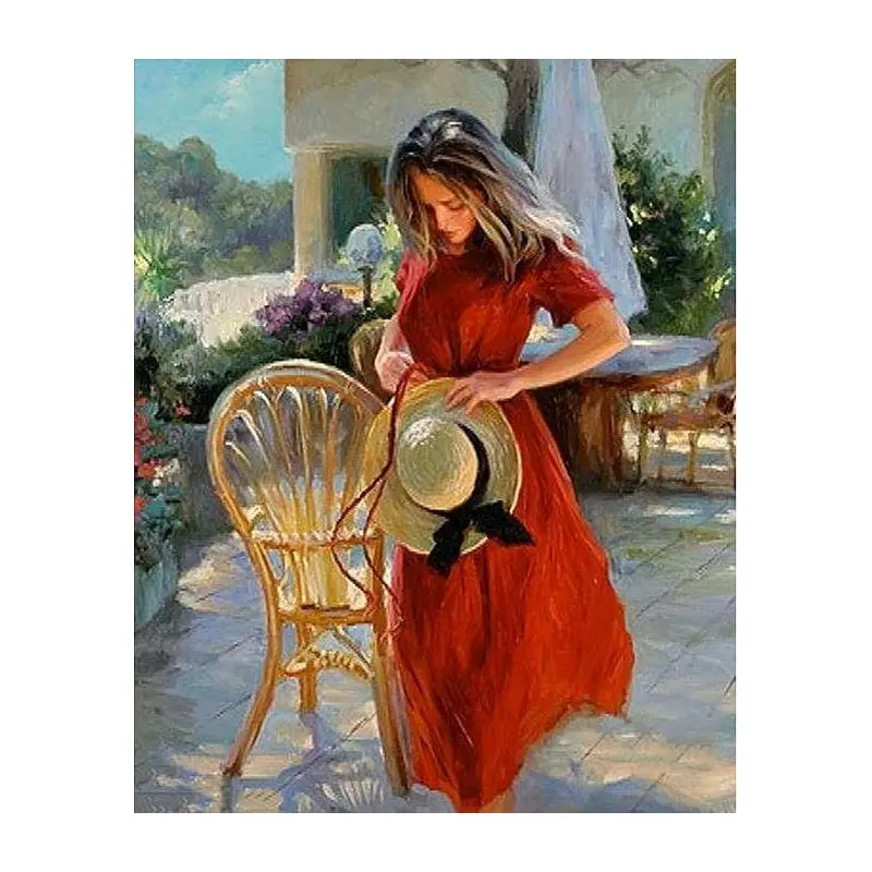 Pretty Woman wearing a red dress