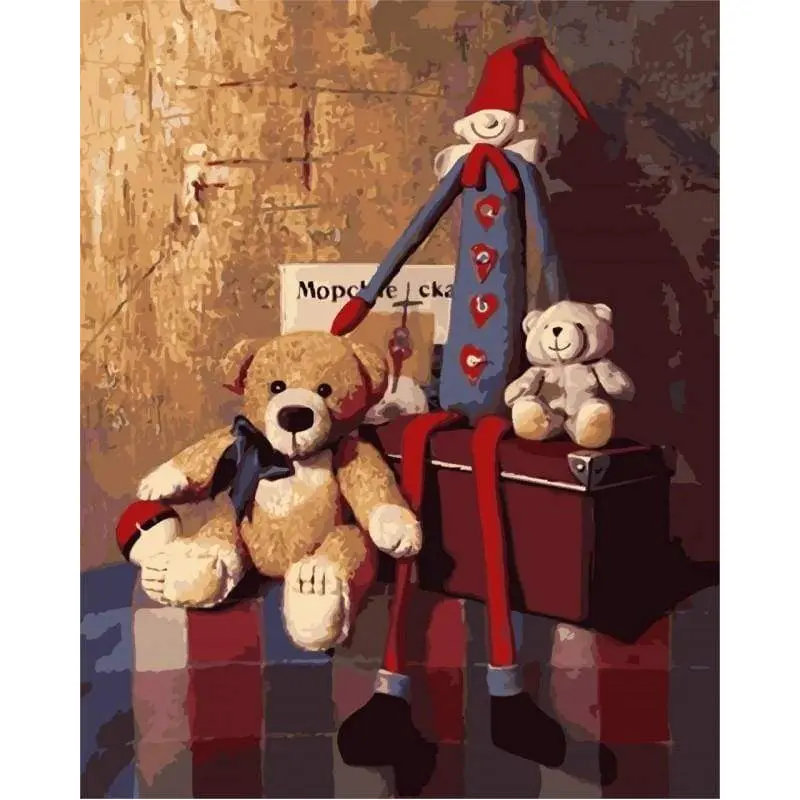 Teddy bears and Marionnette