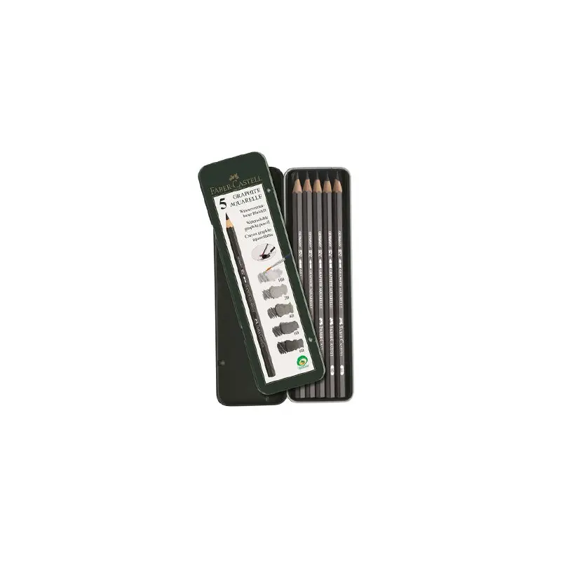 5-Pack Graphite Aquarelle Pencils - 3.8 mm