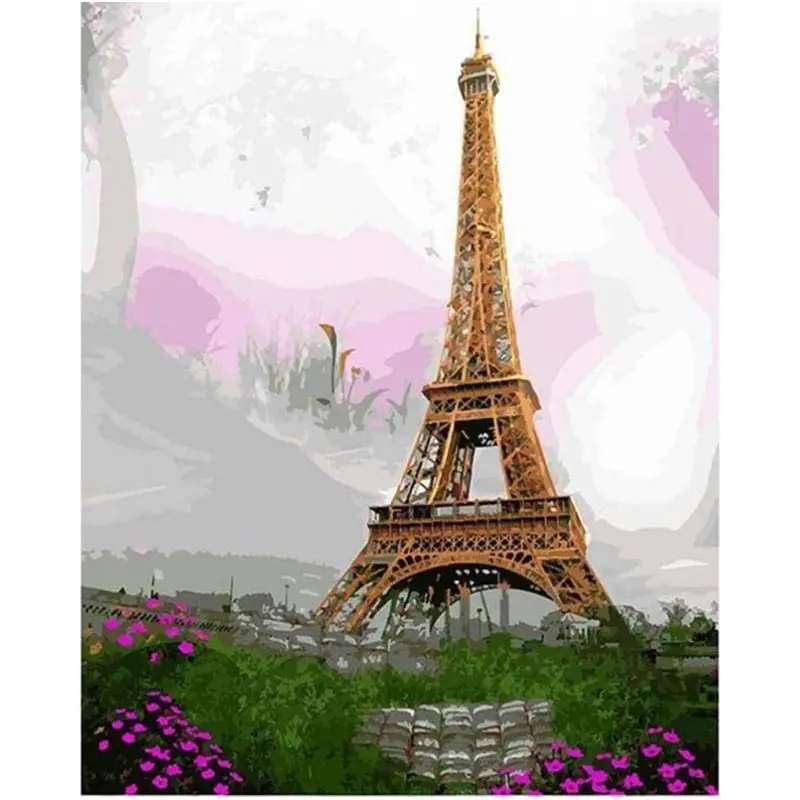 Romantic Eiffel Tower with Flowers
