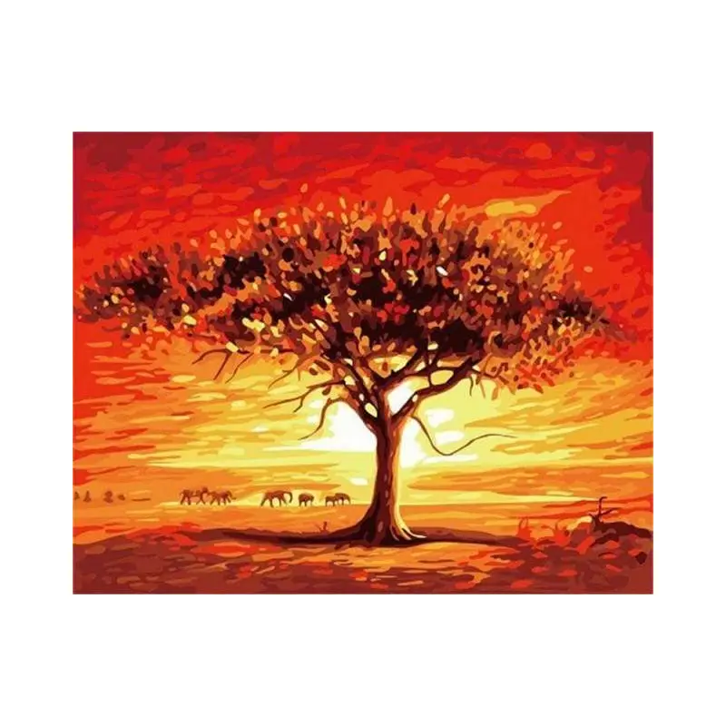 Sunset and Elephants