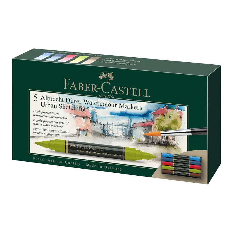 5-Pack Albrecht Drer Watercolour Markers - Urban Sketch