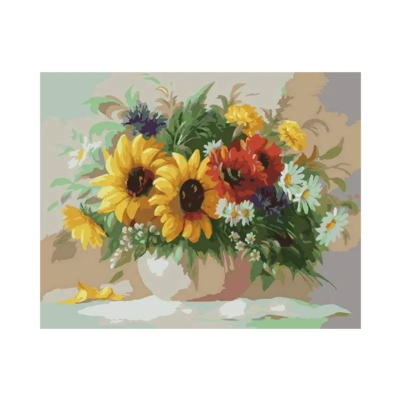 Colorful Flowers in a Vase