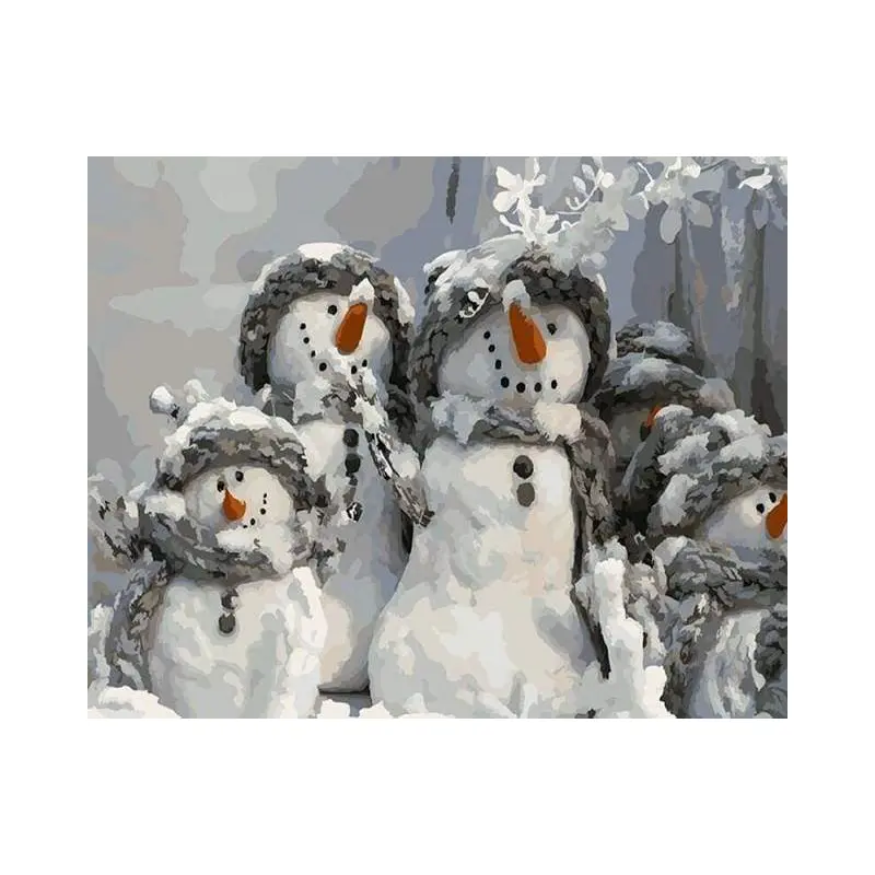 Four Christmas snowmen