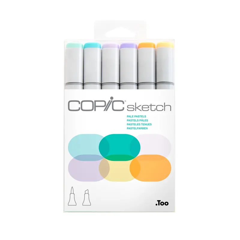 6-Pack Copic Sketch Markers - Pastel