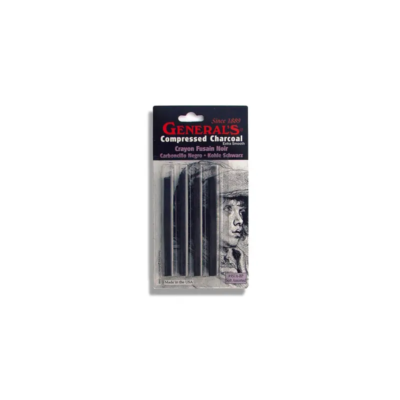 Compressed Black Charcoal - 4 sticks