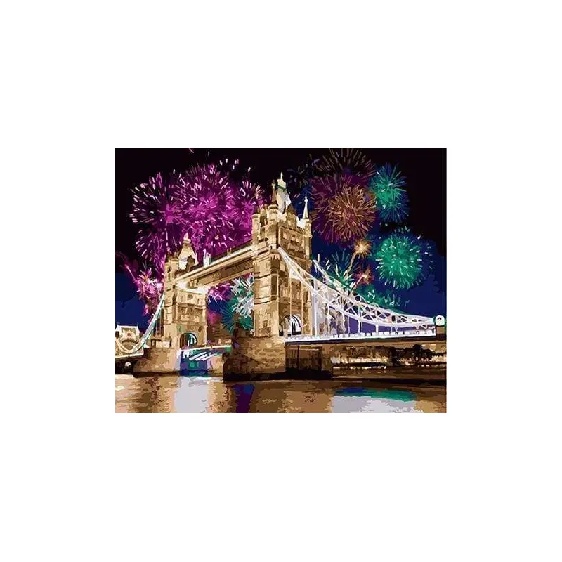 Fireworks near the bridge