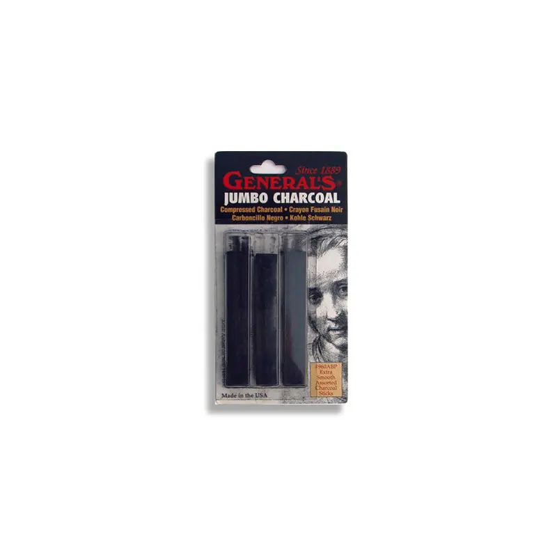 Jumbo compressed charcoals sticks