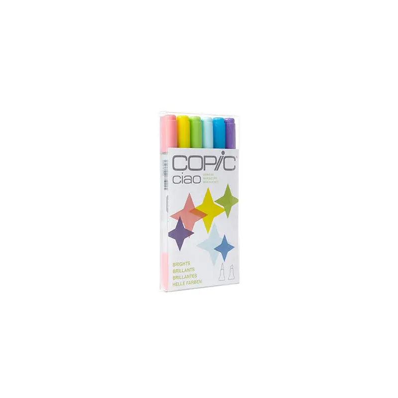 Set of 6 Copic Marker - Brights