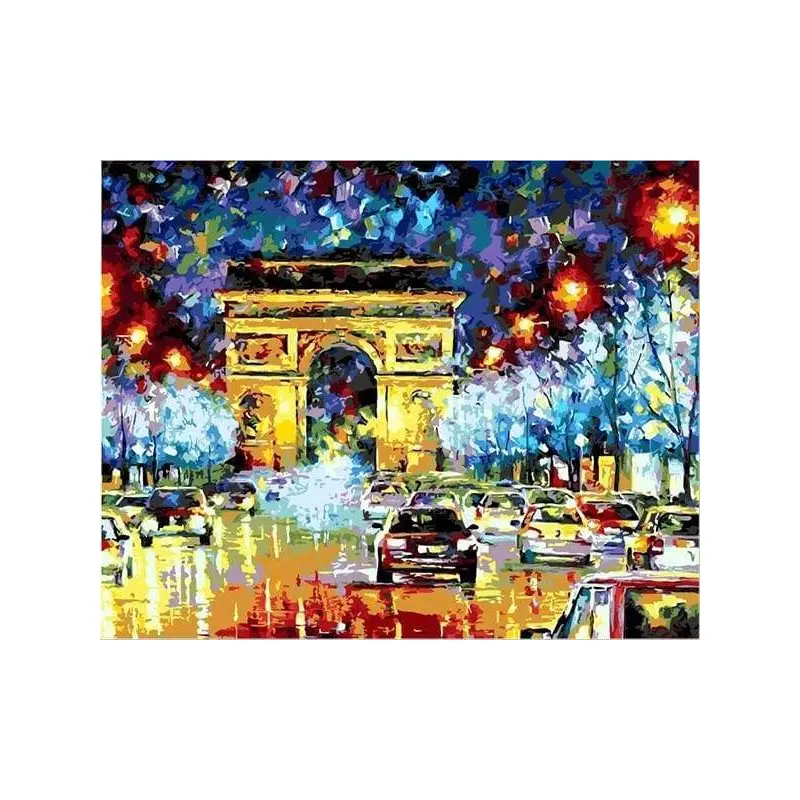 Street near Arc de Triomphe in Paris