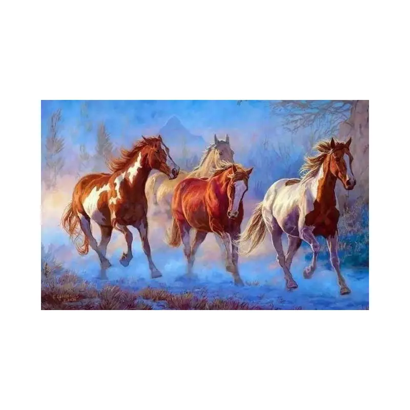 Herd of Horses running