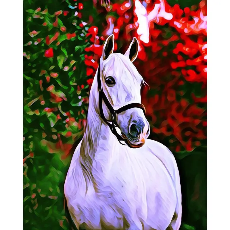 Horse and colorful background