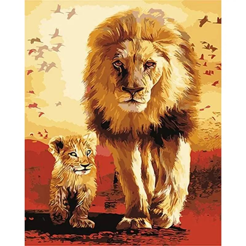 Lion and cub