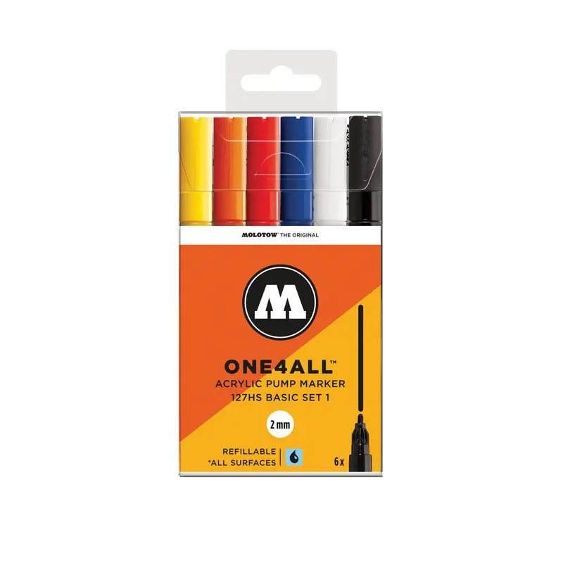 One4All Markers - 127HS Basic 1  Pack of 6 markers