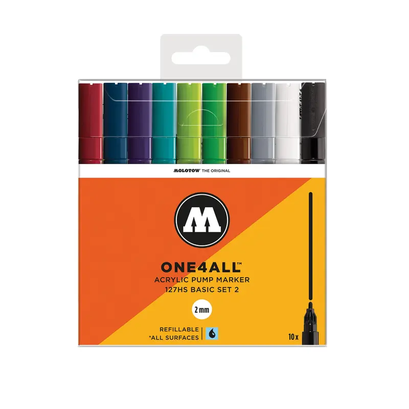 One4All Markers - 127HS Basic 2  Pack of 10 markers