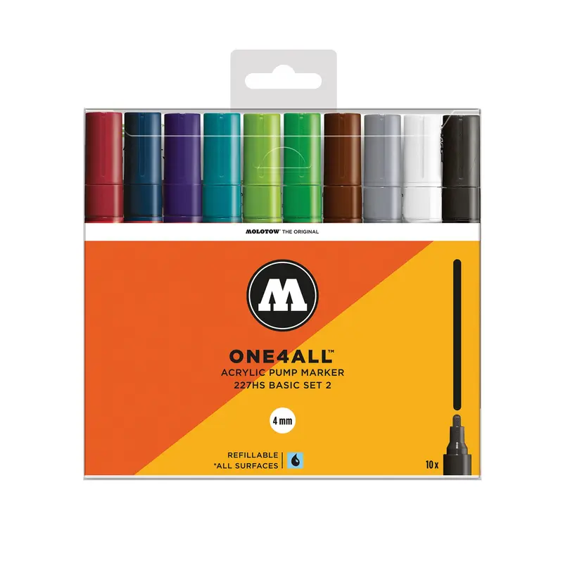 One4All Markers - 227HS Basic 2  Pack of 10 markers