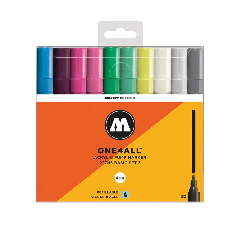 One4All Markers - 227HS Basic 3  Pack of 10 markers