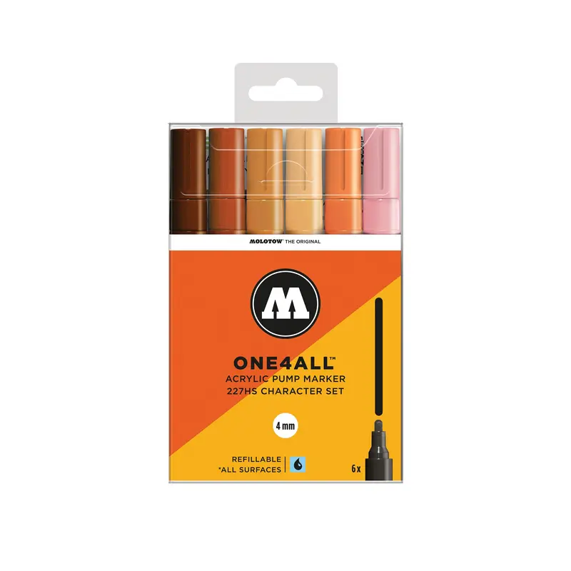 One4All Markers - 227HS Character Set  Pack of 6 markers