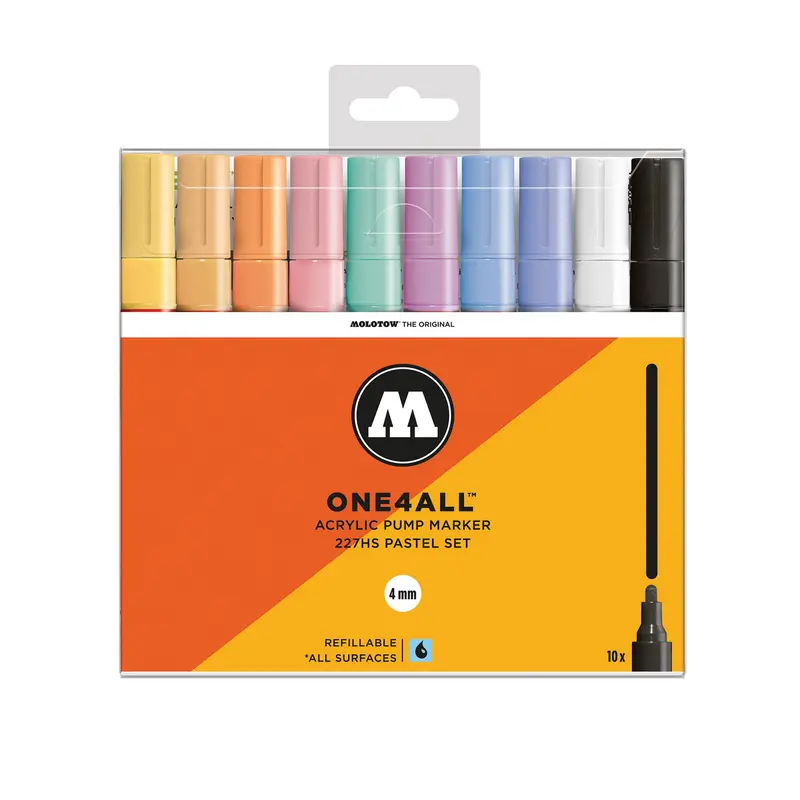One4All Markers - 227HS Pastel  Pack of 10 markers